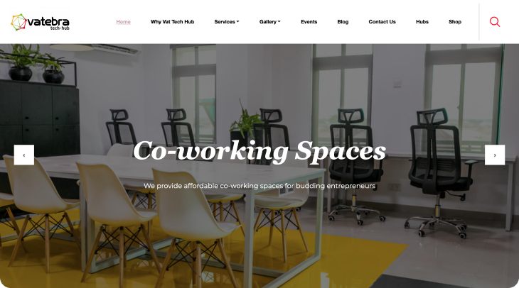 Vatebra Tech-Hub website thumbnail